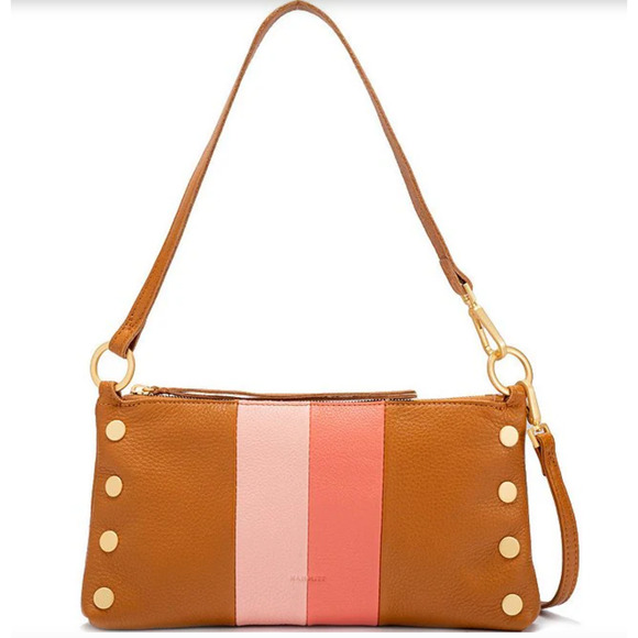 NWT Hammitt Kyle Artist Tape/ Brushed Gold Leather Shoulder/ Crossbody Bag